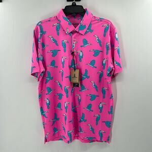 Chubbies Men's Performance Polo 2.0 - The Toucan Do it - Medium - NWT